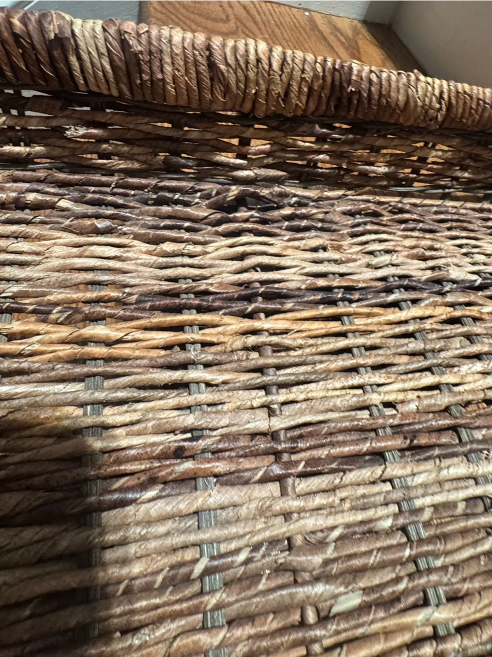 Woven Serving Tray - Brown